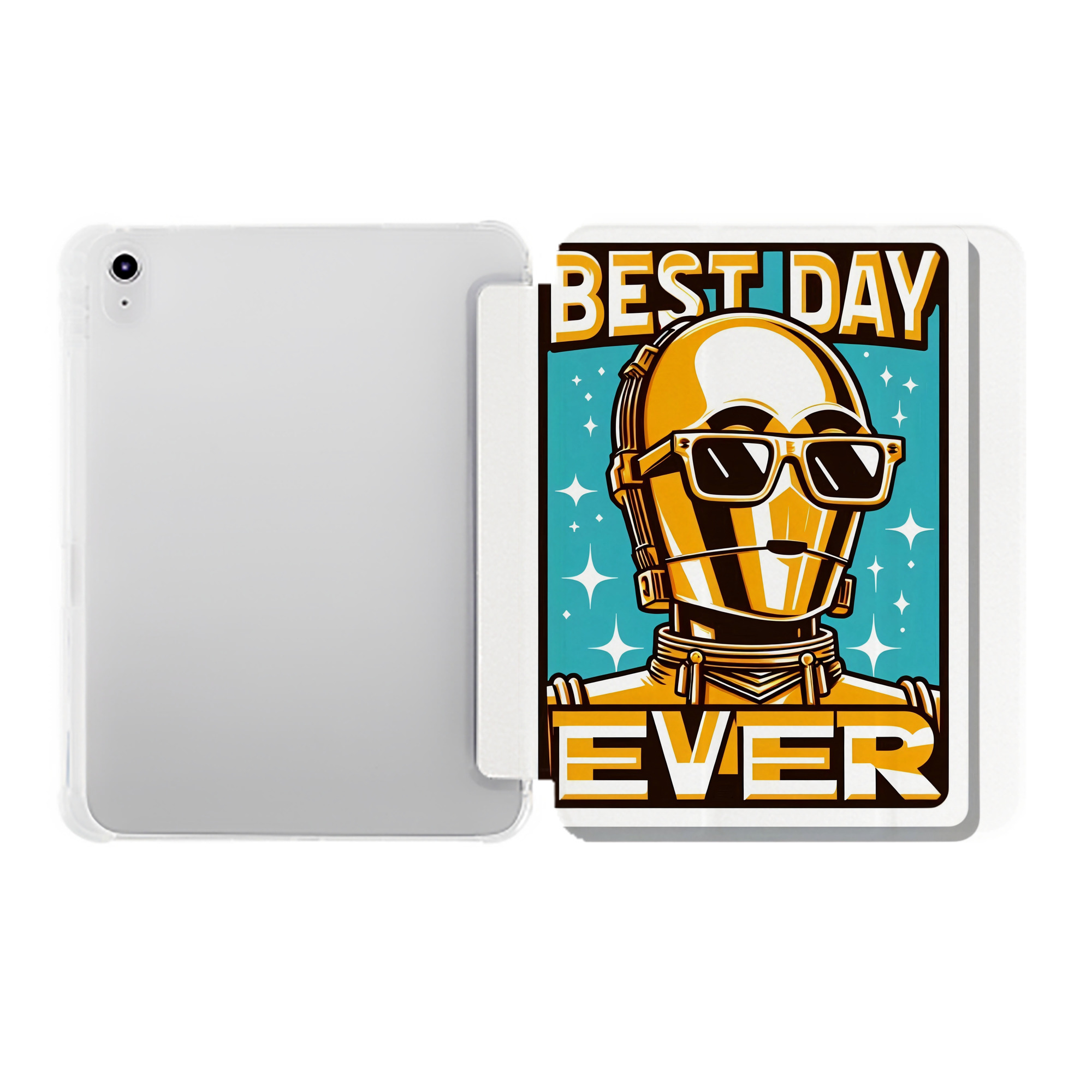 （画像用） スター・ウォーズ Star Wars IPad ケース ペン収納付き 三つ折りスタンド PUレザー×シリコン 対応機種9.5/10.5/10.9インチ